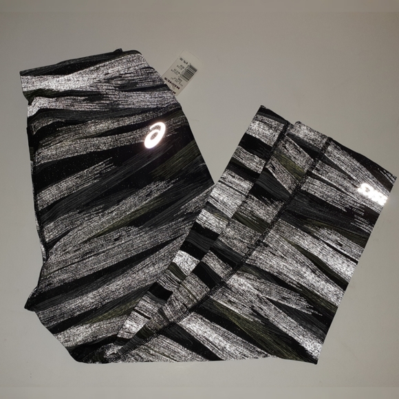 Asics Sport Run Knee Graphic Print Tights - Picture 4 of 8